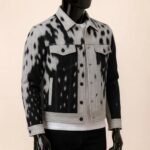Cowhide Trucker Jacket for Men | Genuine Cow Print Leather - Image 2