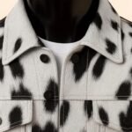 Cowhide Trucker Jacket for Men | Genuine Cow Print Leather - Image 6