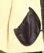 Shearling Bomber Jacket for Men | Black Leather Aviator Coat - Image 3